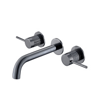 Смеситель для раковины Groove VBFW-4G1GM встраиваемый, вороненая сталь - Gidratop.ru изображение