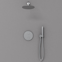 Душевой комплект VSFW-101TCH термостатический встраиваемый, двухрежимный, хром - Gidratop.ru изображение