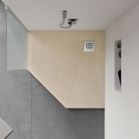 Поддон для душа из искусственного камня VST-4SP9090C, 900*900*25, бежевый - Gidratop.ru изображение