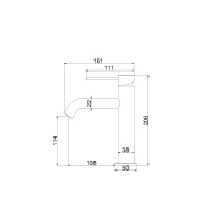 Смеситель для раковины City VBF-2C1BG однорычажный, брашированное золото - Gidratop.ru изображение