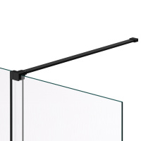 Душевая перегородка Walk-In VSW-1WSL120GSB, 1200*2000, черный матовый, стекло янтарь - Gidratop.ru изображение