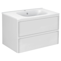 База под раковину Vico 800 подвесная, 2 выкатных ящика soft close, G.White - Gidratop.ru изображение