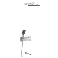 Душевой комплект VSFW-432T1CH встраиваемый, термостатический, 3 режима, хром - Gidratop.ru изображение