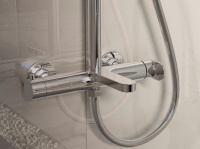 Душевая стойка Rondo VSFS-1R1CH с изливом, хром - Gidratop.ru изображение