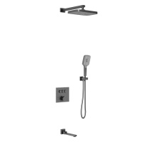 Душевой комплект VSFW-4311GM встраиваемый, 3 режима, вороненая сталь - Gidratop.ru изображение