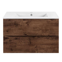 База под керамическую раковину Mia Slim 800 подвесная, 2 выкатных ящика soft close, R.Wood - Gidratop.ru изображение
