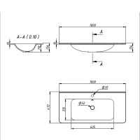 Раковина VCB-2VP1000W из искусственного камня, цвет белый - Gidratop.ru изображение