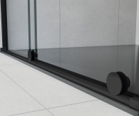 Душевая дверь Arno VPS-1A120CLB, 1200, черный, стекло прозрачное - Gidratop.ru изображение