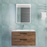 База под раковину Chiara 2D 800 подвесная, 2 выкатных ящика soft-close, С.Oak - Gidratop.ru изображение