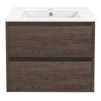 База под раковину Gio 600 подвесная, 2 выкатных ящика soft-close, R.Oak - Gidratop.ru изображение