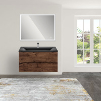 База под раковину Mia 900 подвесная, 2 выкатных ящика soft close, R.Wood - Gidratop.ru изображение