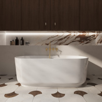 Смеситель для ванны Groove VBTW-4G1BG, встраиваемый, брашированное золото - Gidratop.ru изображение