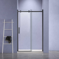 Душевая дверь Como-N VDS-4CN160CLB, 1600, черный, стекло прозрачное - Gidratop.ru изображение