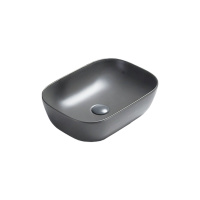 Раковина керамическая Vincea VBS-102MG, 455*325*135, накладная, цвет серый матовый - Gidratop.ru изображение