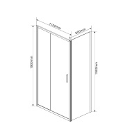Душевой уголок Garda VSR-1G8011CLGM, 1100*800, вороненая сталь, стекло прозрачное - Gidratop.ru изображение