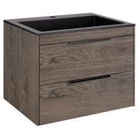 База под раковину Chiara 2D 600 подвесная, 2 выкатных ящика soft-close, R.Oak - Gidratop.ru изображение