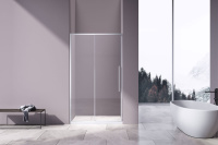 Душевая дверь Slim-N VDS-4SN140CL, 1400, хром, стекло прозрачное - Gidratop.ru изображение