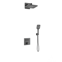 Душевой комплект Inspire VSFW-421I4GM встраиваемый, двухрежимный, вороненая сталь - Gidratop.ru изображение