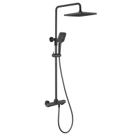 Душевая стойка Next VSFS-1N1TMB термостатическая, черный - Gidratop.ru изображение