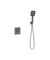 Душевой комплект Inspire VSFW-3I21MT4GM встраиваемый, термостат, двухрежимный, вороненая сталь - Gidratop.ru изображение