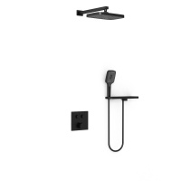 Душевой комплект VSFW-4211RMB встраиваемый, 2 режима, черный - Gidratop.ru изображение