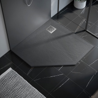 Поддон для душа из искусственного камня VST-4SP1010G, 1000*1000*25, серый - Gidratop.ru изображение