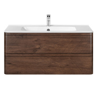 База под раковину Vico 1000 подвесная, 2 выкатных ящика soft close, R.Wood - Gidratop.ru изображение