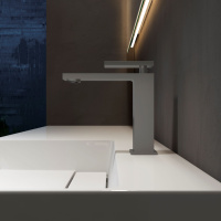 Смеситель для раковины Dice VBF-2DS1GM однорычажный, вороненая сталь - Gidratop.ru изображение