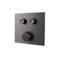 Душевой комплект VSFW-4211GM встраиваемый, 2 режима, вороненая сталь - Gidratop.ru изображение