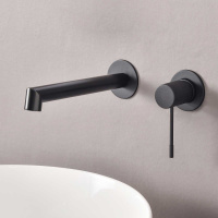 Смеситель для раковины Desire VBFW-1D1MB встраиваемый однорычажный, черный - Gidratop.ru изображение