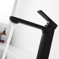 Смеситель для раковины Next VBF-1N1MB однорычажный, черный - Gidratop.ru изображение