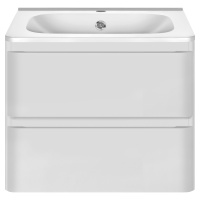 База под раковину Vico 600 подвесная, 2 выкатных ящика soft close, G.White - Gidratop.ru изображение