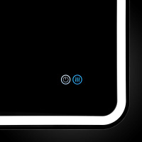 Зеркало LED VLM-3VC120-2 1200х800 c сенсорным выключателем и диммером, антизапотевание - Gidratop.ru изображение