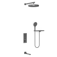 Душевой комплект VSFW-433TI2RGM встраиваемый, вороненая сталь - Gidratop.ru изображение