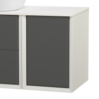 BELLAGIO Шкафчик подвесной с одной дверцей, совместимый с тумбой 55303 Grigio nuvola, 35x46x48 - Gidratop.ru изображение