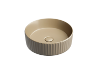 Умывальник чаша накладная круглая (цвет Капучино Матовый) Element 360x360x115мм - Gidratop.ru изображение