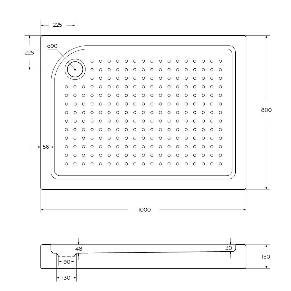 Акриловый поддон BelBagno TRAY-BB-AH-100/80-15-W-L - Gidratop.ru изображение