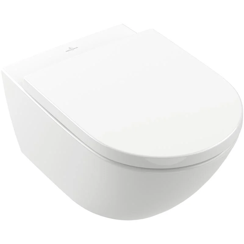 Подвесной унитаз Villeroy&Boch Subway 3.0 с сиденьем QuickRelease и Soft-Closing, 4670TSR1, альпийский белый, CeramicPlus - Gidratop.ru изображение