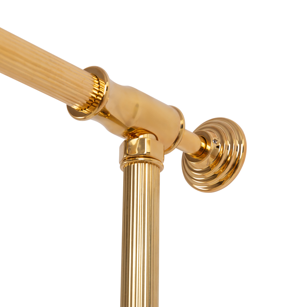 OLIMP-CD-03/24-L Душевая стойка со смесителем для верхнего и ручного душа, исполнение золото 24 карат - Gidratop.ru изображение