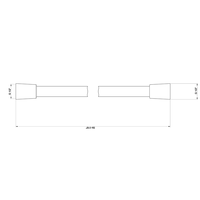 Gessi шланг для душа с коническим соединением на 1/2, длина: 150 см, цвет:  Black XL - Gidratop.ru изображение