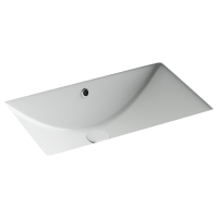 Раковина встраиваемая снизу CERAMICANOVA Era  прямоугольной формы с отверстием слива- перелива  600x390x190 мм  цвет белый  арт. CN6082 - Gidratop.ru изображение