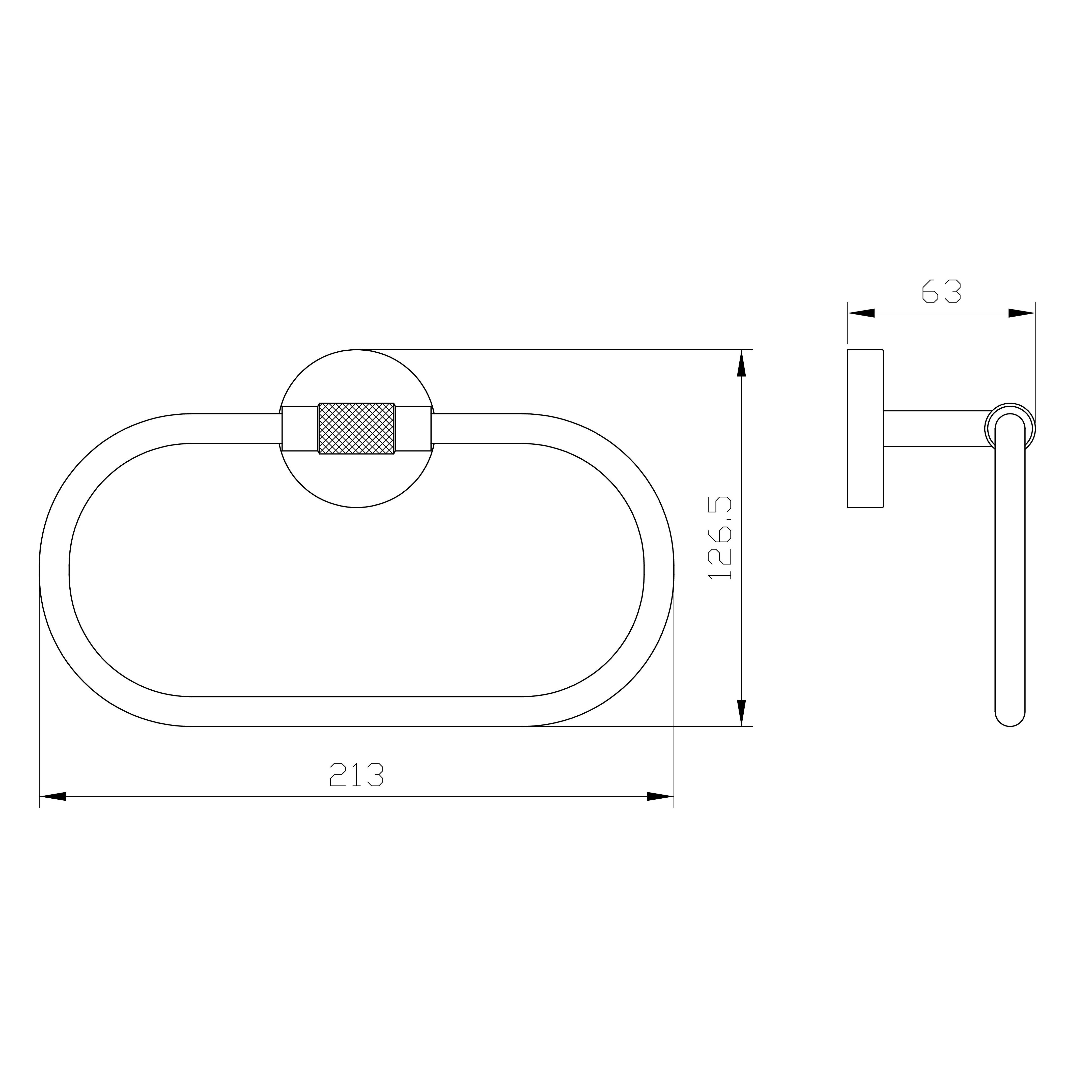 Кольцо для полотенец WONZON & WOGHAND MAJESTIC, Черный/Золото (WW-9213) - Gidratop.ru изображение