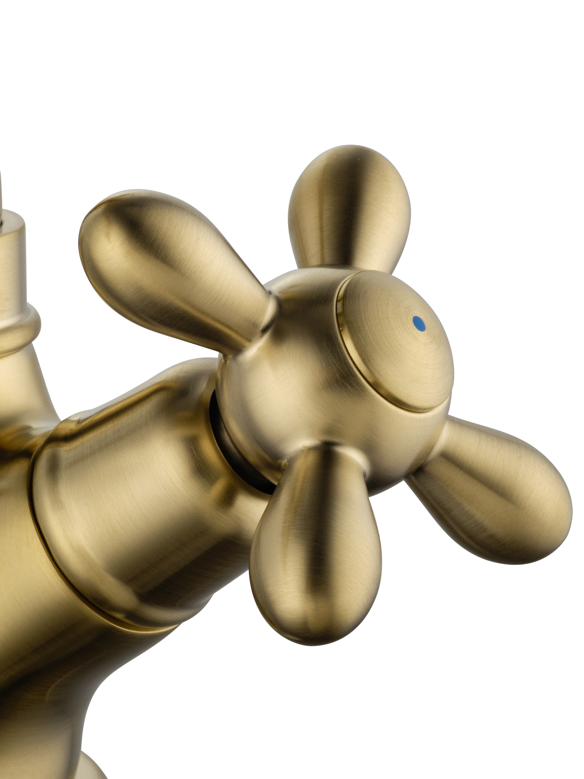 Смеситель для раковины WONZON & WOGHAND RETRO, Брашированное золото (WW-88139020-BG) - Gidratop.ru изображение