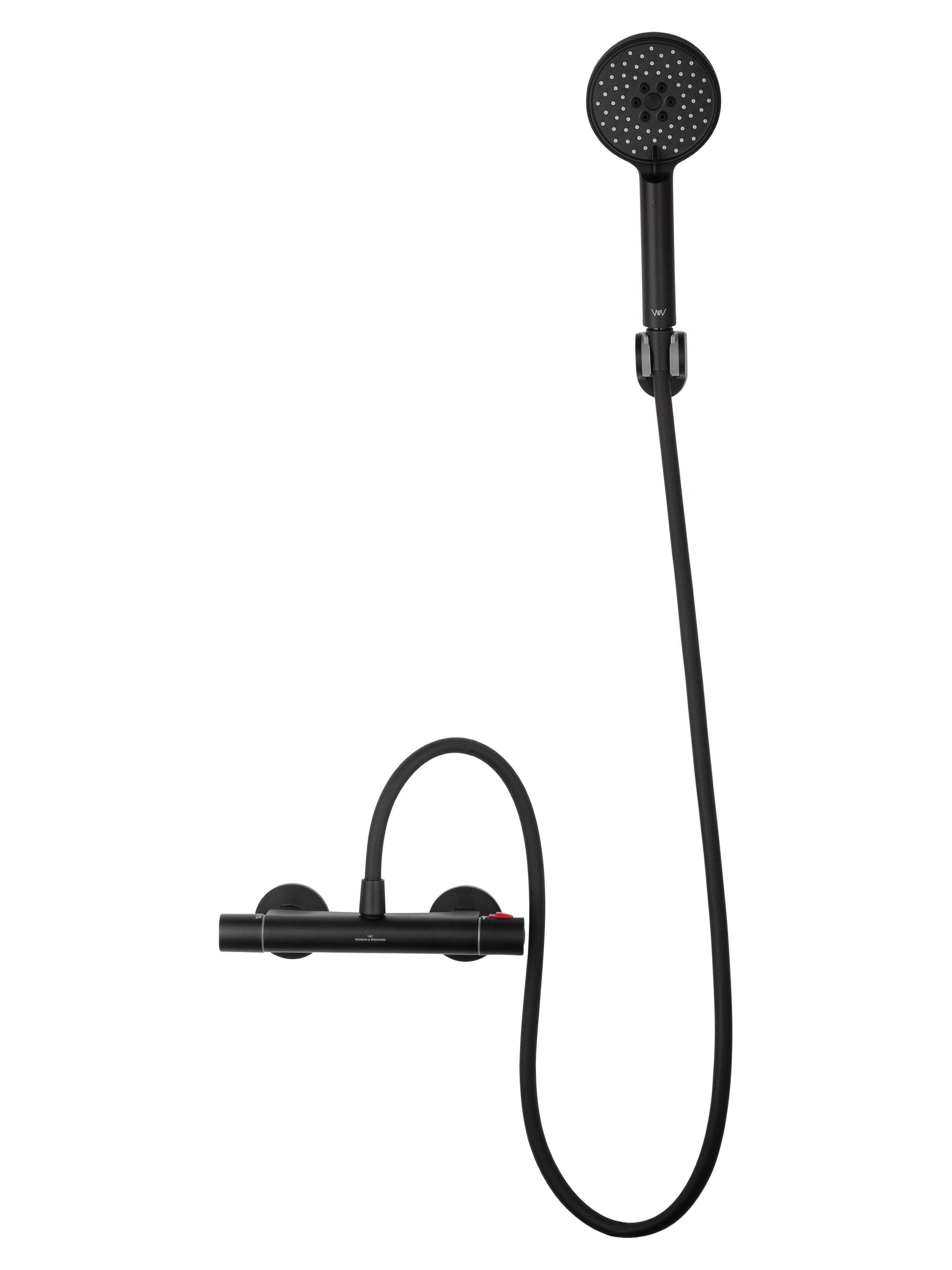 Смеситель для душа с термостатом WONZON & WOGHAND INN 5, Черный матовый (WW-B1005-A-MB) - Gidratop.ru изображение