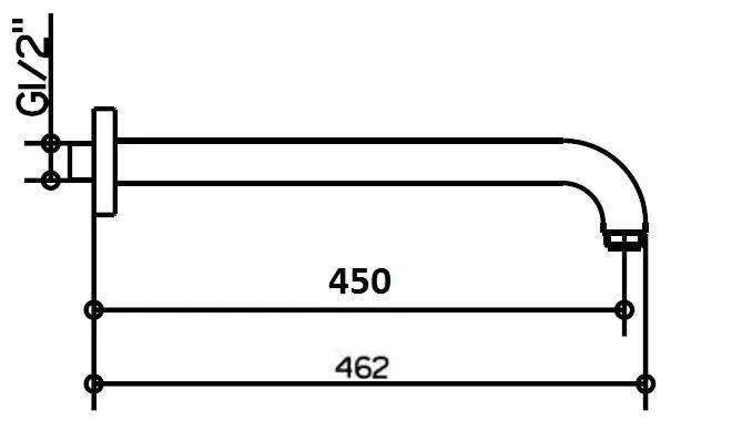 Держатель верхнего душа Keuco 51688 010400 настенный с круглым отражателем, 46.2 см - Gidratop.ru изображение