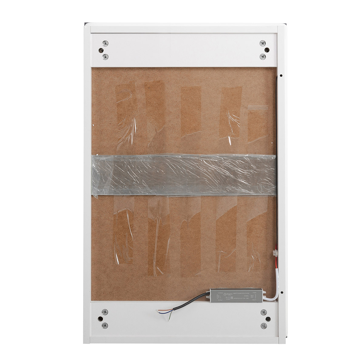 Зеркальный шкаф с одной распашной дверью, с двумя стеклянными полками, со встроенной подсветкой и сенсорным выключателем SPC-GRT-500/800-1A-LED-TCH, 12W, 220-240V, 500x800x150 - Gidratop.ru изображение