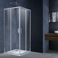Душевой уголок Alpha VSS-3AL800CL, 800*800, хром, стекло прозрачное - Gidratop.ru изображение