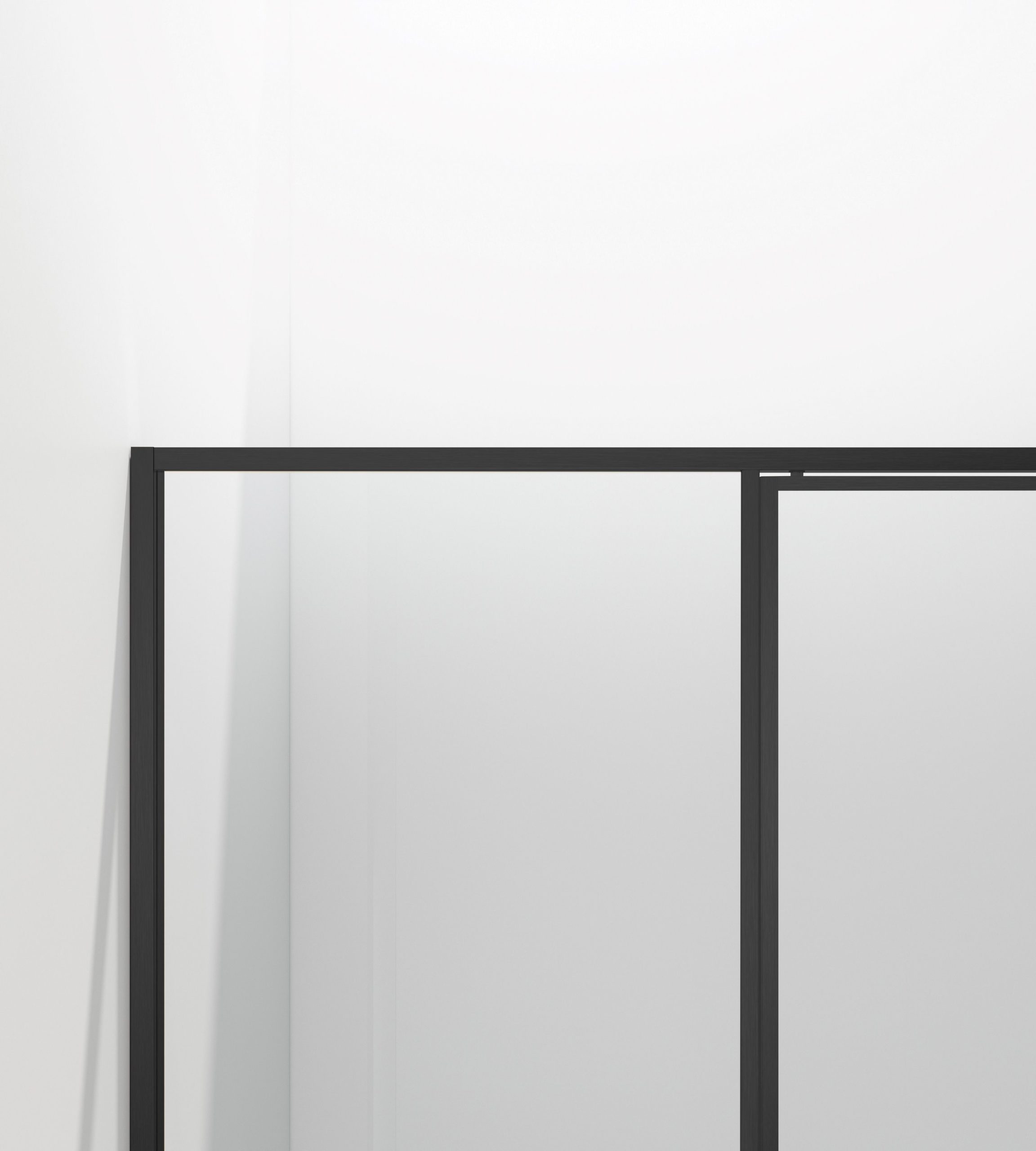 Душевая дверь Slim 8mm VDP-4SL120CLB, черный, стекло прозрачное - Gidratop.ru изображение