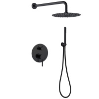 Душевая система ABBER Emotion AF8818B скрытого монтажа без излива, черная матовая - Gidratop.ru изображение