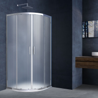 Душевой уголок Alhpa VSQ-3AL900MT, 900*900, хром, стекло текстурное - Gidratop.ru изображение